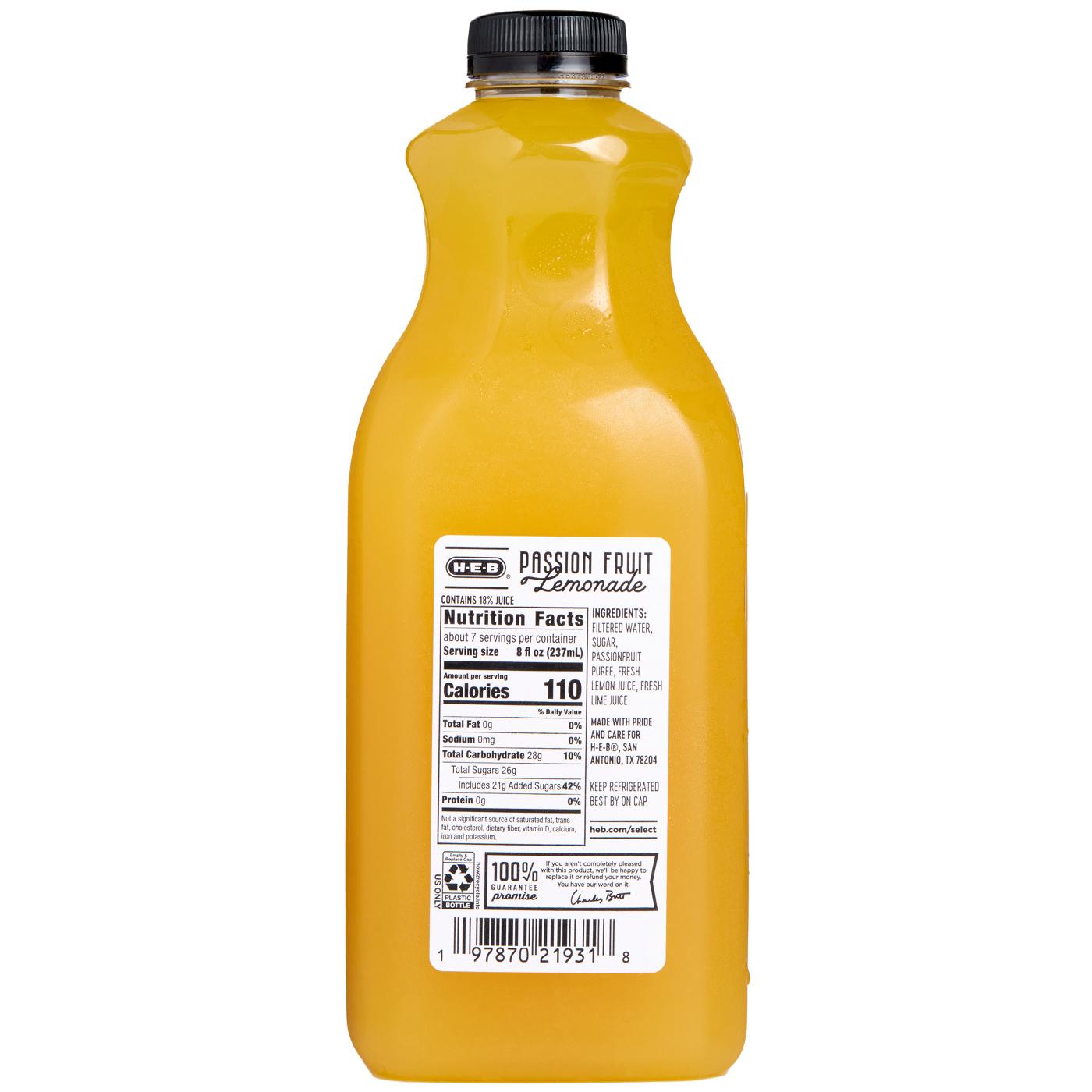 H-E-B Fresh Passion Fruit Lemonade; image 2 of 4