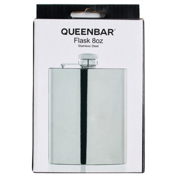 Queenbar Stainless Steel Flask, 8 oz