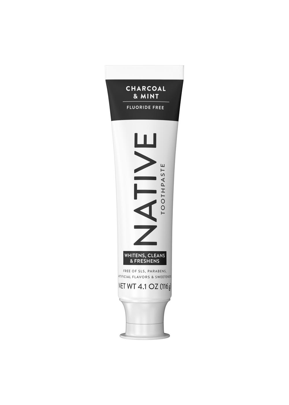 Native Fluoride Free Toothpaste - Charcoal & Mint; image 1 of 3