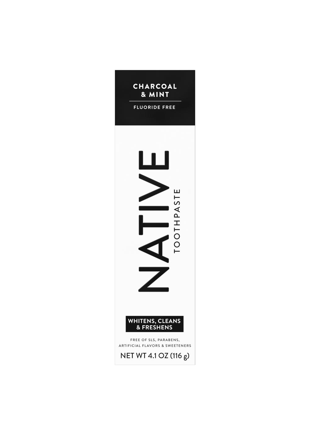 Native Fluoride Free Toothpaste - Charcoal & Mint; image 2 of 3