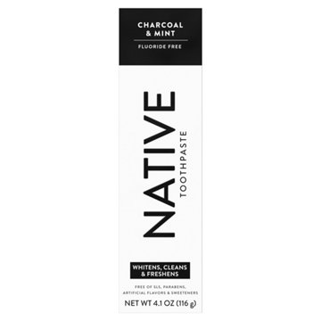 Native Fluoride Free Toothpaste - Charcoal & Mint