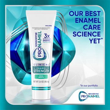 Sensodyne Pronamel Clinical Enamel Strength Fresh Breath Toothpaste, 3.4 oz