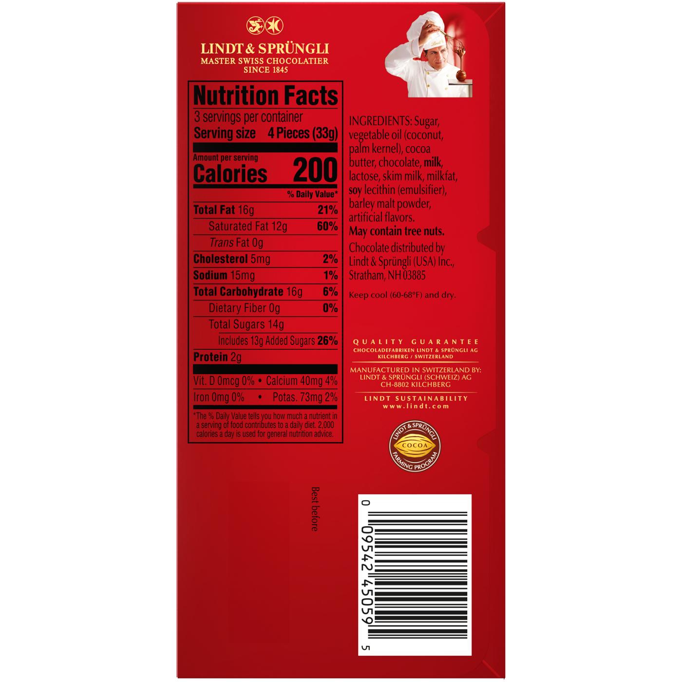 Lindt Lindor Filled Milk Chocolate Bar; image 2 of 2