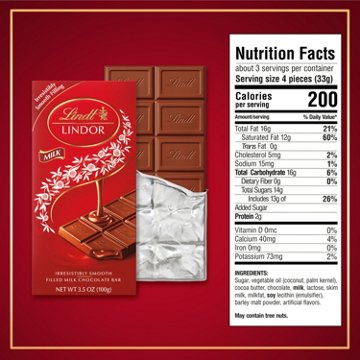 Lindt Lindor Filled Milk Chocolate Bar