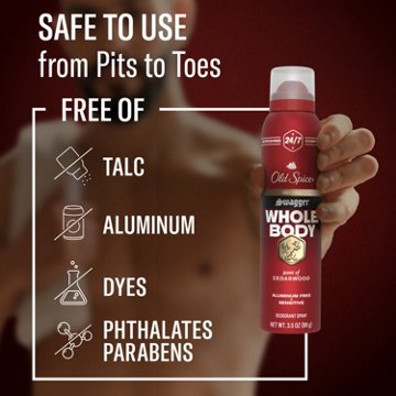 Old Spice Whole Body Deodorant for Men, Swagger, Aluminum Free Spray for 24/7 Freshness