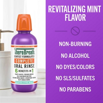 TheraBreath Complete Oral Rinse - Revitalizing Mint
