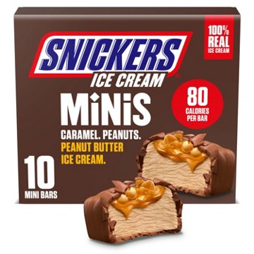 Snickers Minis Milk Chocolatey Caramel Peanut Butter Ice Cream Bars