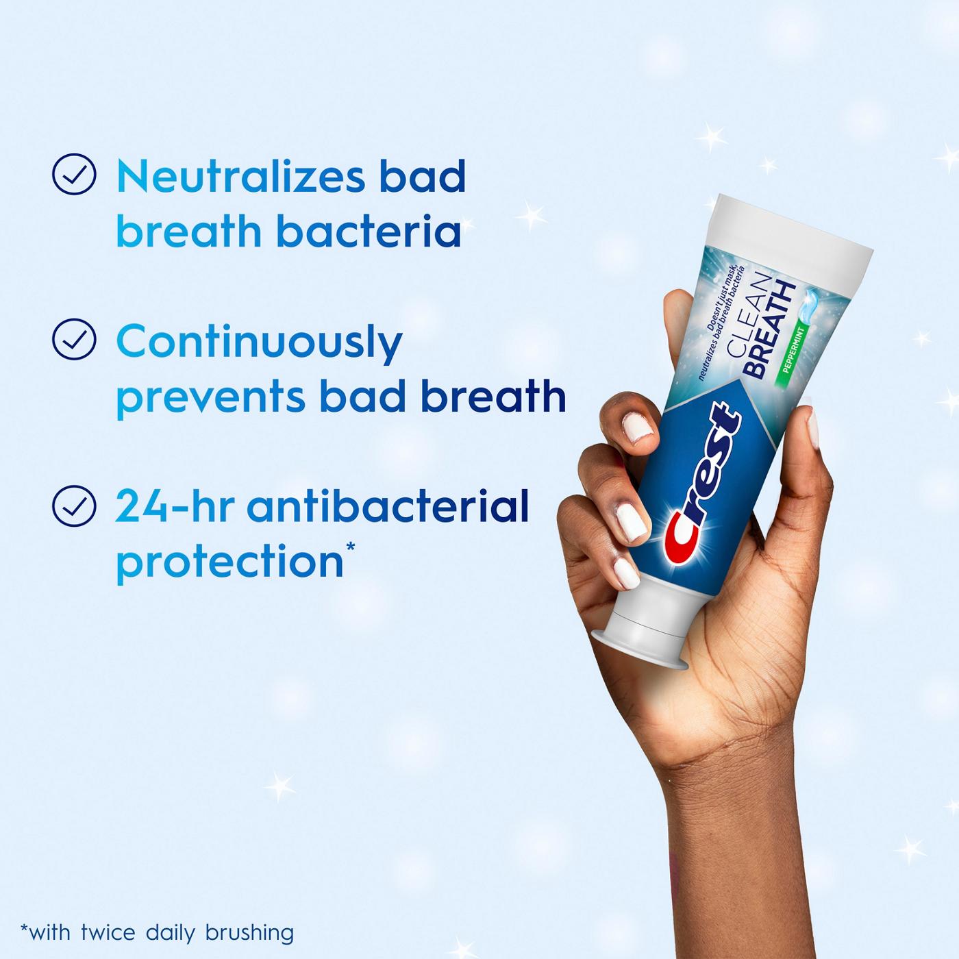 Crest Clean Breath Toothpaste - Peppermint; image 4 of 10