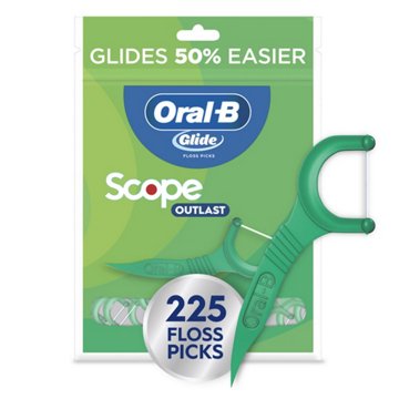 Oral-B Glide Floss Picks - Scope Outlast Mint Flavor, 225 ct
