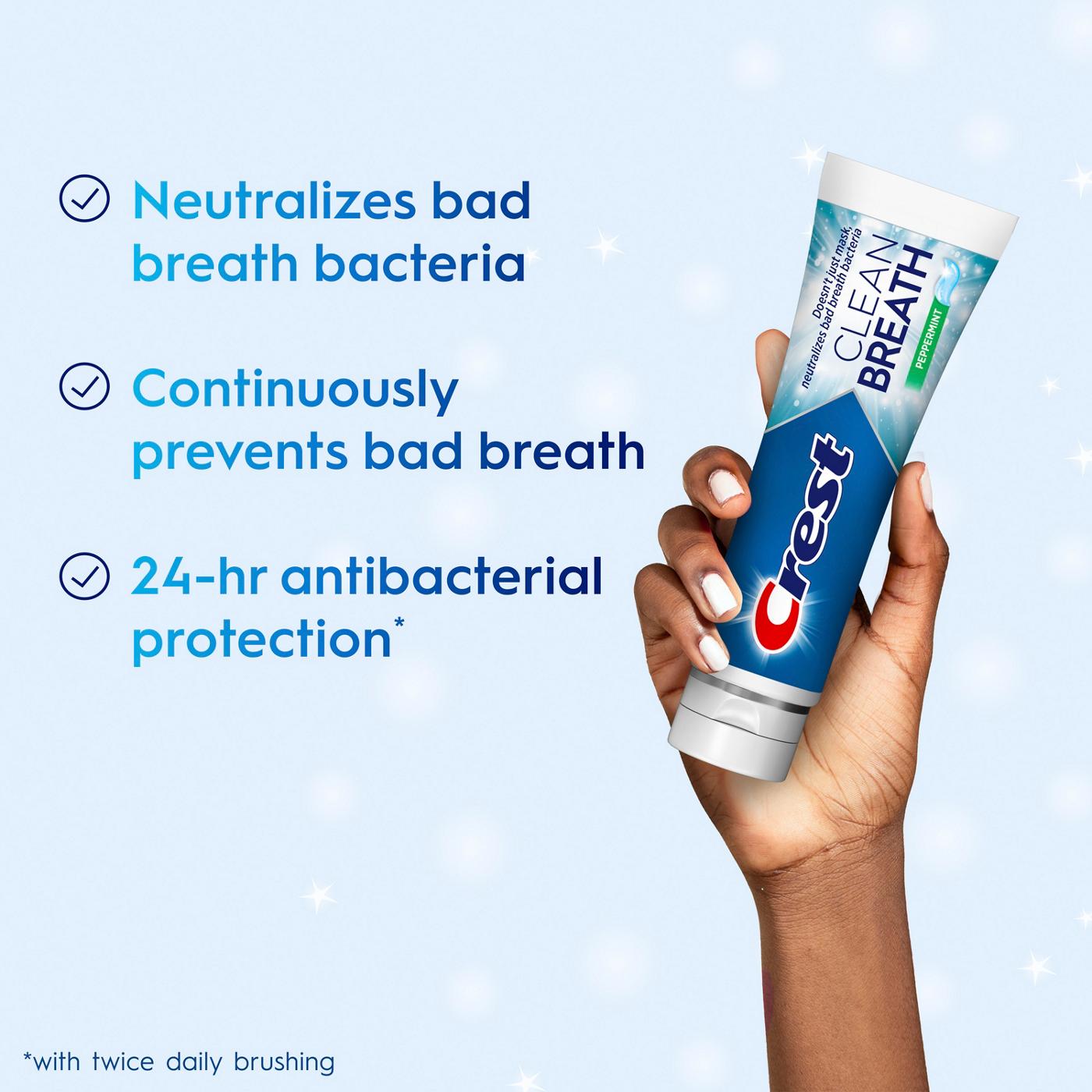 Crest Clean Breath Toothpaste - Peppermint; image 4 of 10