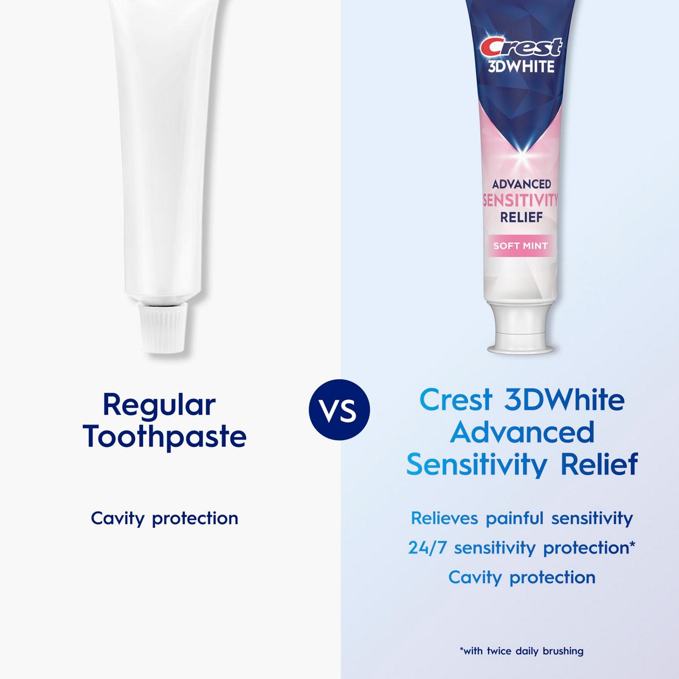 Crest 3D White Advanced Sensitivity Relief Toothpaste - Soft Mint; image 4 of 7