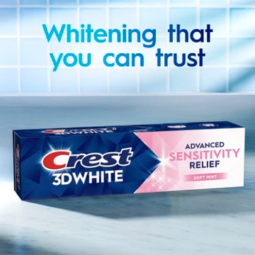 Crest 3D White Advanced Sensitivity Relief Toothpaste - Soft Mint