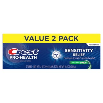 Crest Pro-Health Sensitivity Relief Toothpaste - Minty Fresh Scope, 5.1 oz Tubes