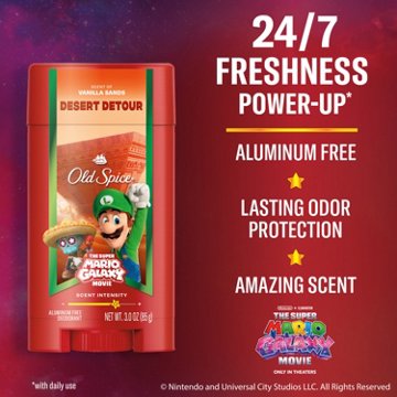 Old Spice Limited Edition Super Mario Galaxy Aluminum Free Deodorant Solid - Desert Detour