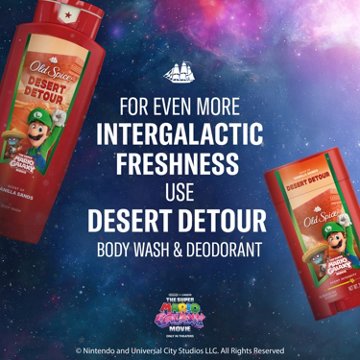 Old Spice Limited Edition Super Mario Galaxy Aluminum Free Deodorant Solid - Desert Detour