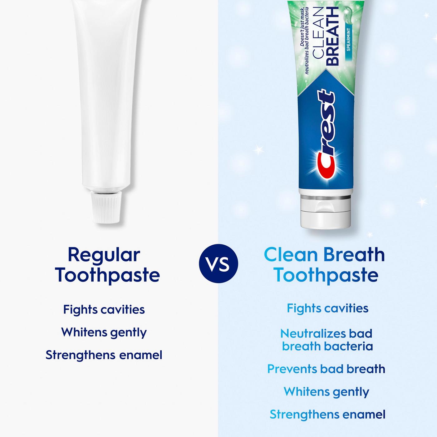 Crest Clean Breath Toothpaste - Spearmint; image 2 of 10
