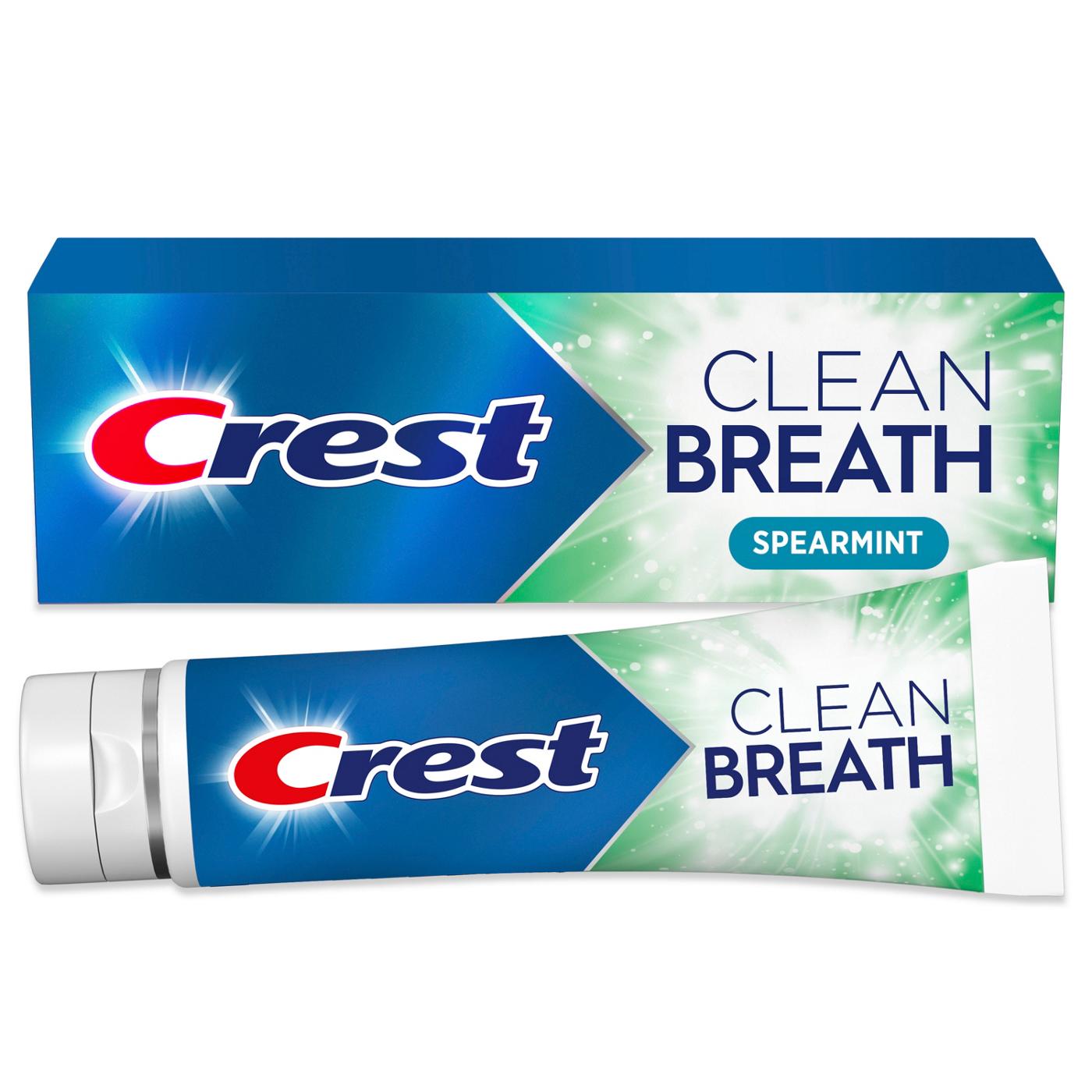 Crest Clean Breath Toothpaste - Spearmint; image 1 of 10