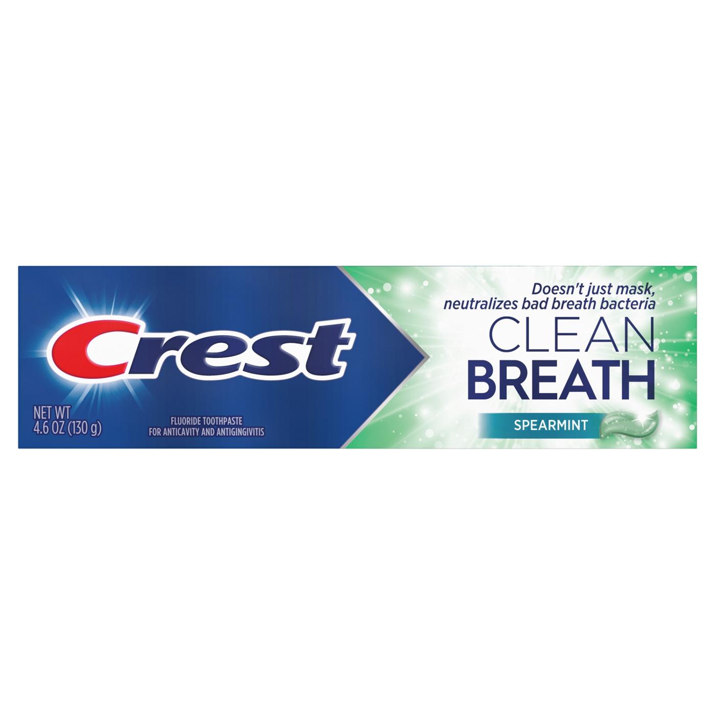 Crest Clean Breath Toothpaste - Spearmint; image 3 of 10