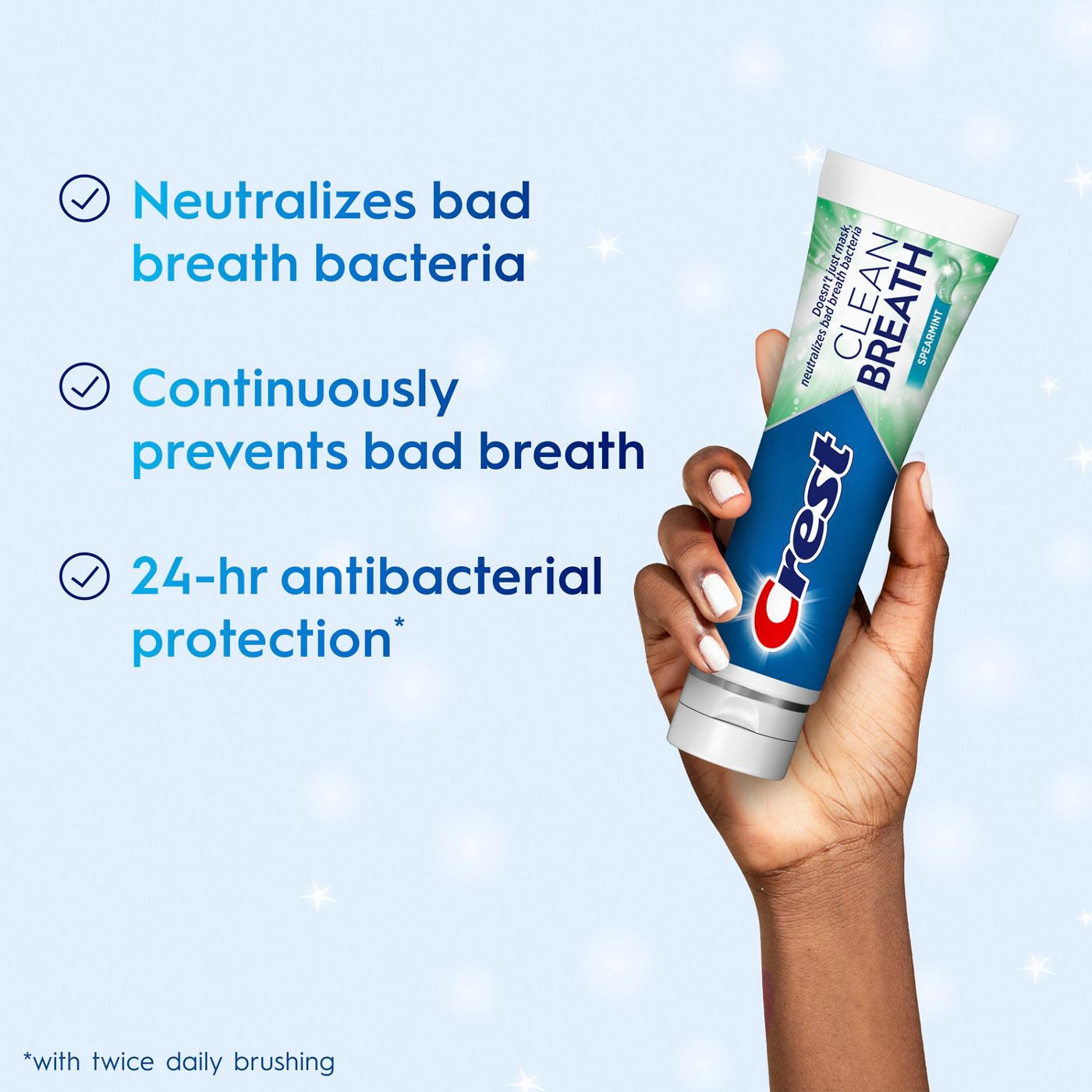 Crest Clean Breath Toothpaste - Spearmint; image 6 of 10