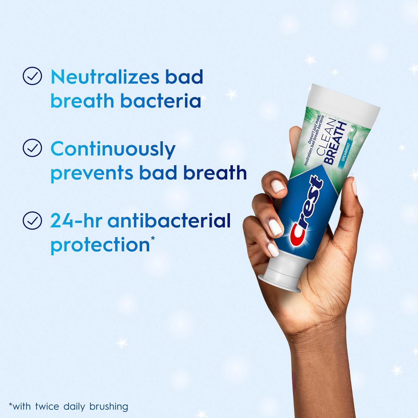 Crest Clean Breath Toothpaste - Spearmint; image 8 of 8