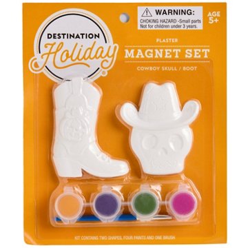 Destination Holiday Cowboy Skull & Boot Plaster Magnet