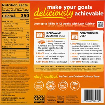 Lean Cuisine Signature 19g Protein Bacon, Spinach & Alfredo Pizza