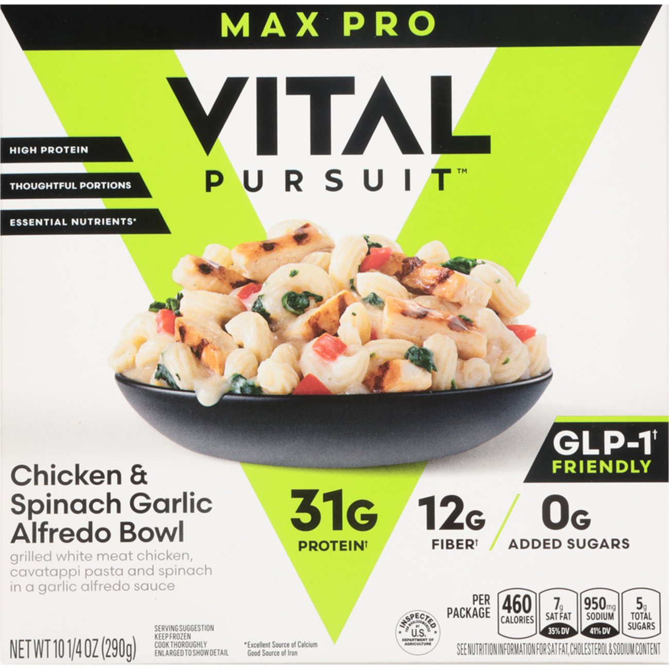 Vital Pursuit Max Pro 31g Protein Chicken & Spinach Garlic Alfredo