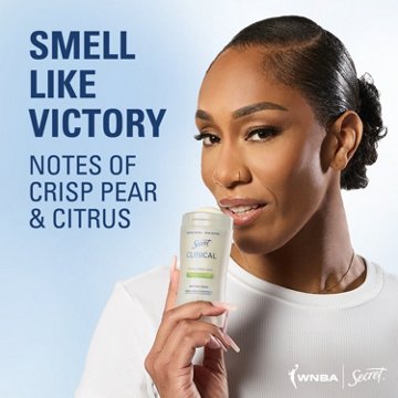 Secret Clinical Strength 100HR Hyaluronic Acid Antiperspirant Deodorant for Women, Invisible Solid, Court Queen Citrus, 2.6 oz