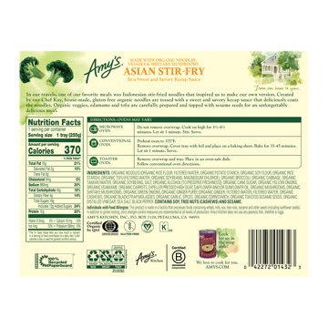 Amy's Dairy Free Gluten Free Asian Stir Fry