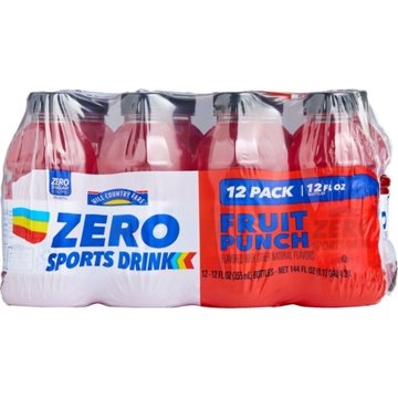 Hill Country Fare Zero Fruit Punch Sports Drink 12 pk Bottles, 12 oz