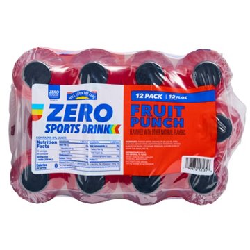 Hill Country Fare Zero Fruit Punch Sports Drink 12 pk Bottles, 12 oz