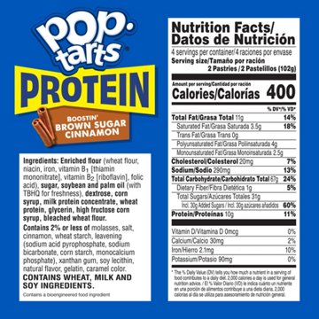 Pop-Tarts 10g Protein Boostin' Brown Sugar Cinnamon Toaster Pastries, 8 ct