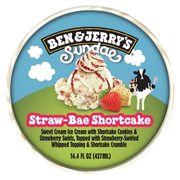 Ben & Jerry's Straw-Bae Shortcake Sundae Ice Cream