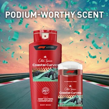 Old Spice Men's Aluminum Free Limited Edition F1 Deodorant Solid - Coastal Curves