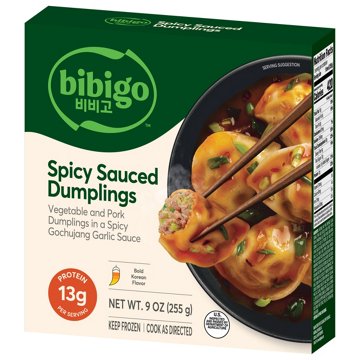 bibigo Frozen Vegetable & Pork Spicy Sauced Dumplings
