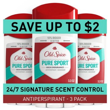 Old Spice Men's Antiperspirant Deodorant - Pure Sport, 3 pk