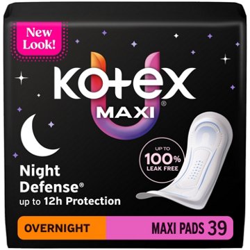 Kotex Maxi Pads - Overnight Absorbency