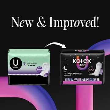 Kotex Maxi Pads - Overnight Absorbency