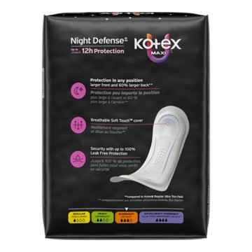 Kotex Maxi Pads - Overnight Absorbency