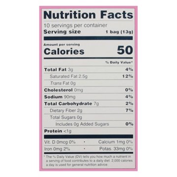 LesserEvil Organic Popped Popcorn Snack Bags - Himalayan Pink Salt, 10 ct