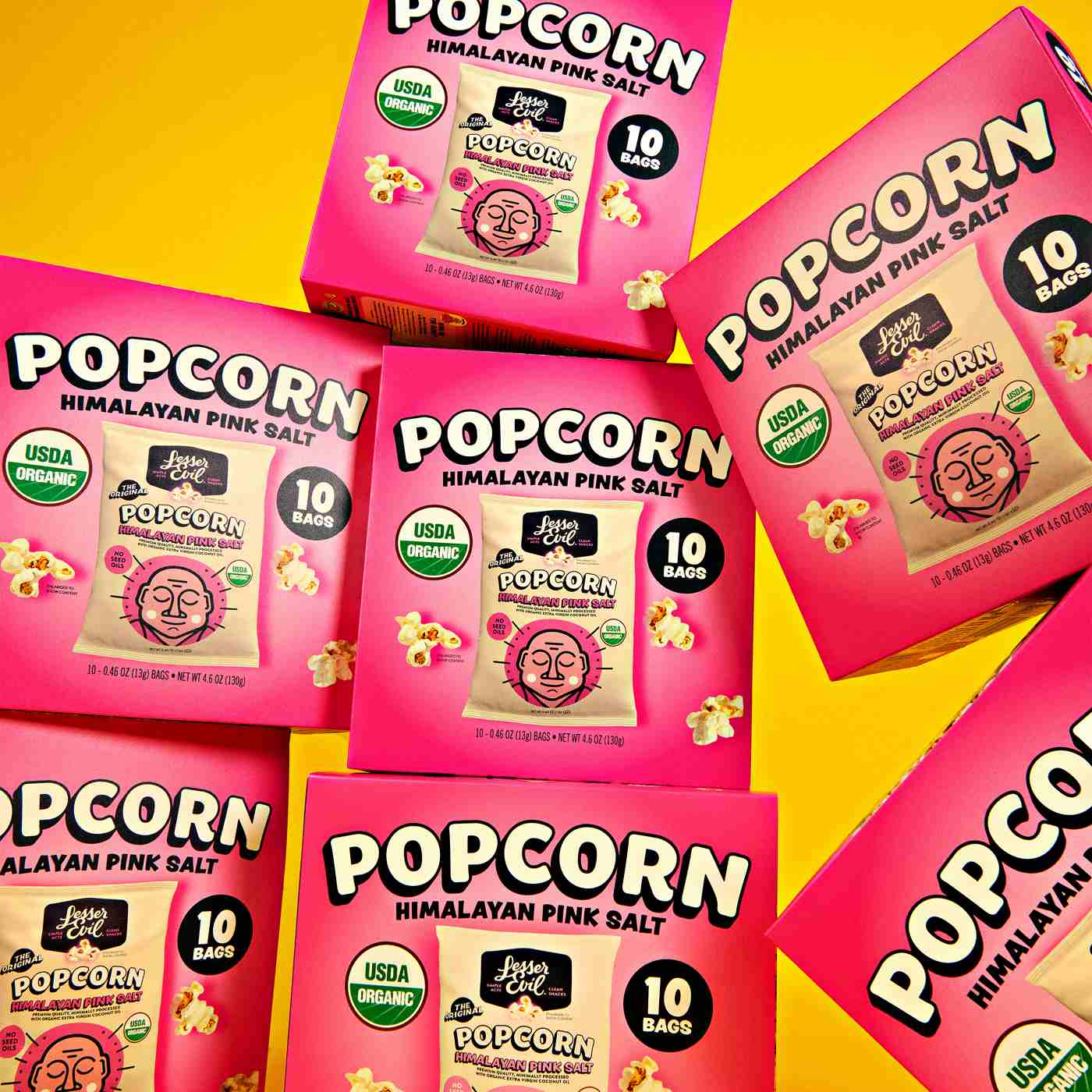 LesserEvil Organic Popped Popcorn Snack Bags - Himalayan Pink Salt; image 4 of 4