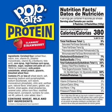 Pop-Tarts 10g Protein Slammin' Strawberry Toaster Pastries, 8 ct