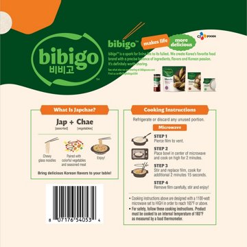bibigo Frozen Chicken & Vegetable Japchae Noodles