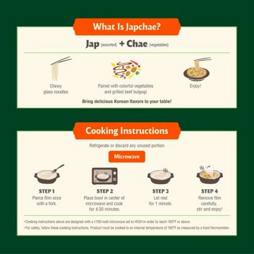 bibigo Frozen Chicken & Vegetable Japchae Noodles