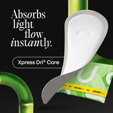 Kotex Bamboo Wrapped Liners, Light Absorbency, Extra Coverage