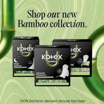 Kotex Bamboo Wrapped Liners, Light Absorbency, Regular Length