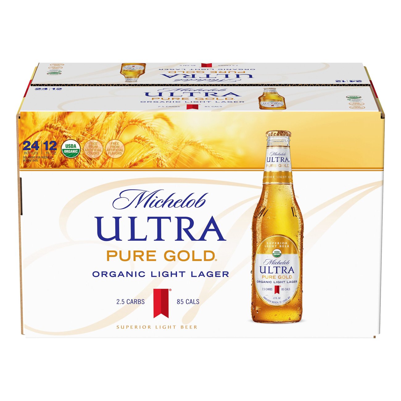 Michelob ULTRA Pure Gold Organic Light Lager Beer 24 pk Bottles - Shop ...