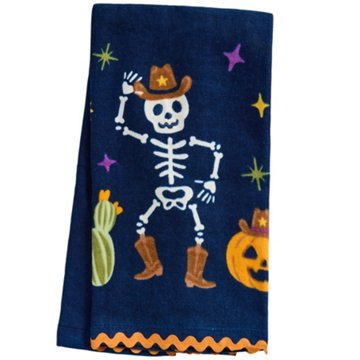 Destination Holiday Cowboy Skeleton Halloween Kitchen Towel