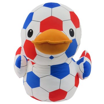 Quackerz World Cup 26 Jumbo Red & Blue Soccer Ball Plush Toy, 23"