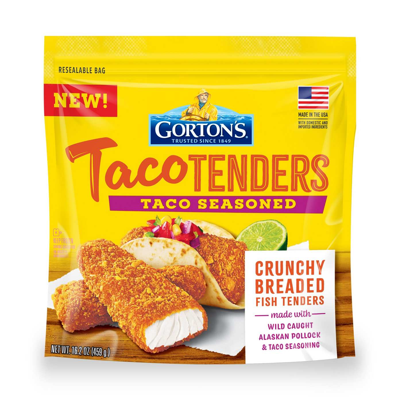 Gorton's Taco Seasoned Breaded Fish Taco Tenders; image 1 of 8